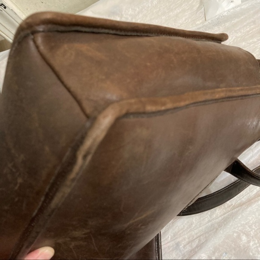 Coach rare vintage brown leather tote bag New York City Bonnie cashin - Picture 6 of 14